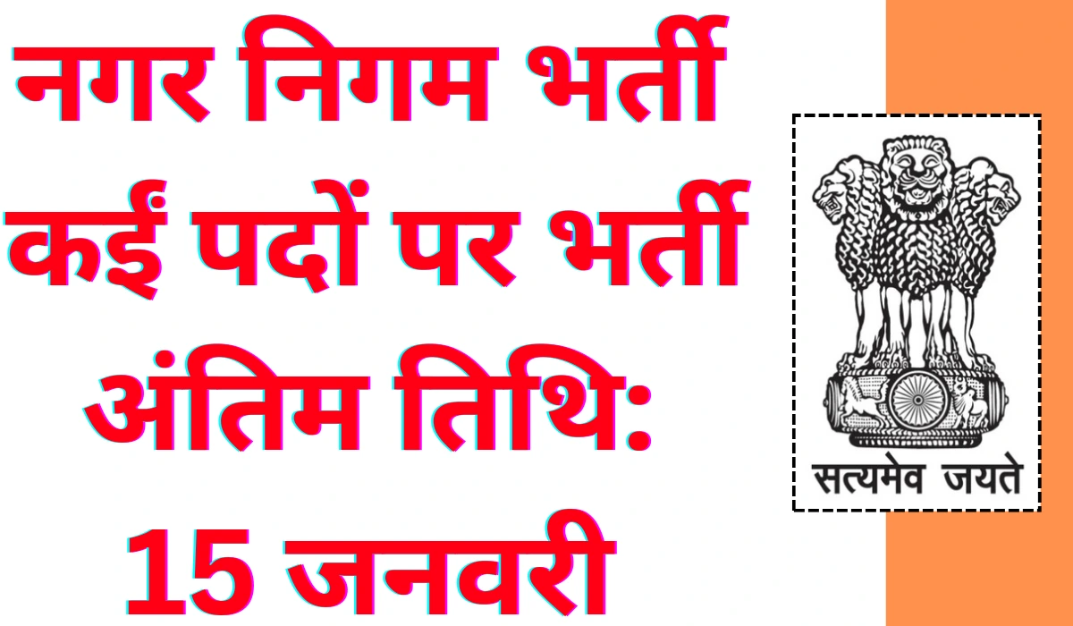 Municipal Corporation Vacancy 2024 2025