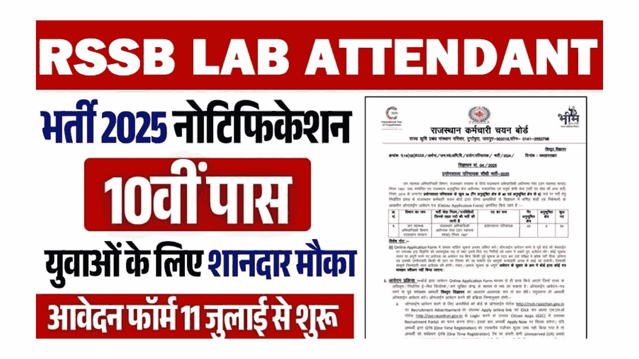RSSB Lab Attendant Online Form 2025
